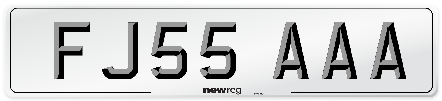 FJ55 AAA Number Plate from New Reg